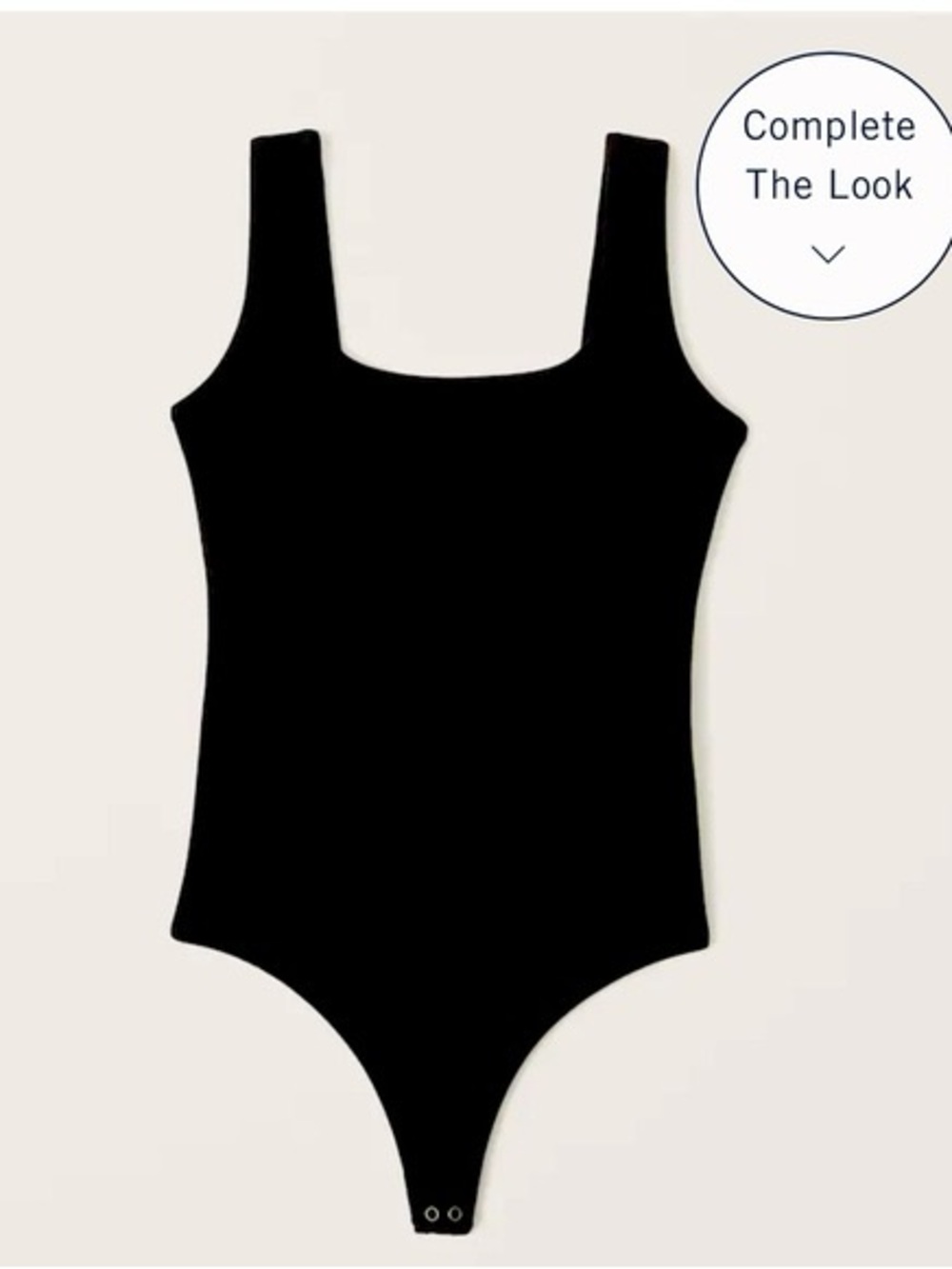 Abercrombie Cotton Seamless Tank Bodysuit - Black